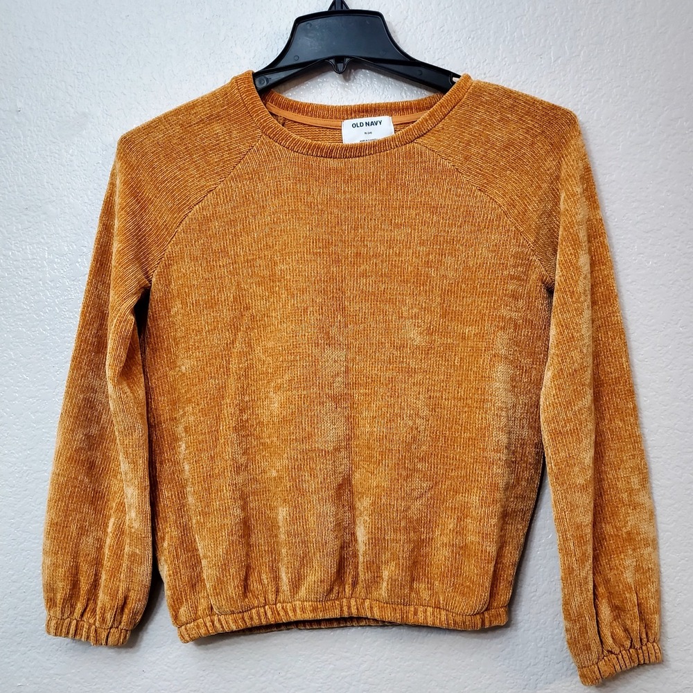 Old Navy‎ ♡ Girls Gold SUPER SOFT Long Sleeve Sweater ♡ Size XL (14)